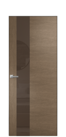 Дверь межкомнатная Vetro 14 Цвет Дуб Мускат Покрытие Шпон натуральный  Наличник Скрытый короб хром Цена 66610