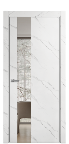 Дверь межкомнатная Vetro 14 Цвет Вайт Покрытие ПВХ SOFT (ПЭТ) Наличник L 75 Цена 34100