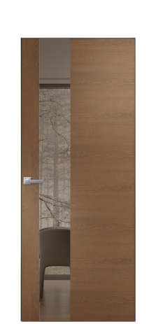 Дверь межкомнатная Vetro 14 Цвет Дуб Имбирь Покрытие Шпон натуральный  Наличник L 75 Цена 51650