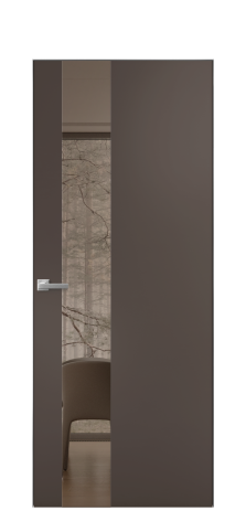 Дверь межкомнатная Vetro 14 Цвет Коричневый Покрытие Эмаль  Наличник Скрытый короб хром Цена 62310