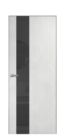 Дверь межкомнатная Vetro 14 Цвет Бетон известковый Покрытие ПВХ ORIGINAL Наличник Скрытый короб хром Цена 38150