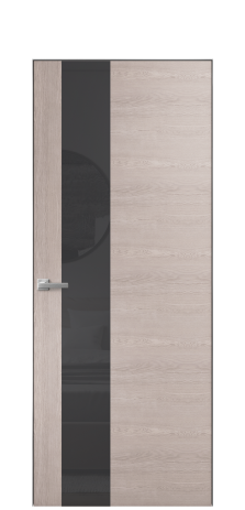 Дверь межкомнатная Vetro 14 Цвет Дуб Имбирь Покрытие Шпон натуральный  Наличник Скрытый короб хром Цена 60800