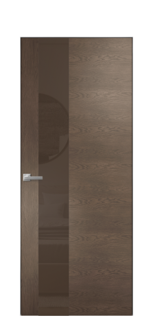 Дверь межкомнатная Vetro 14 Цвет Дуб Марракеш Покрытие Шпон натуральный  Наличник Скрытый короб хром Цена 60800