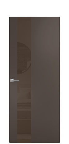 Дверь межкомнатная Vetro 14 Цвет Коричневый Покрытие Эмаль  Наличник Скрытый короб хром Цена 61810