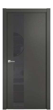 Дверь межкомнатная Vetro 14 Цвет Ясень Антрацит Покрытие Шпон крашеный  Наличник L 75 Цена 44150