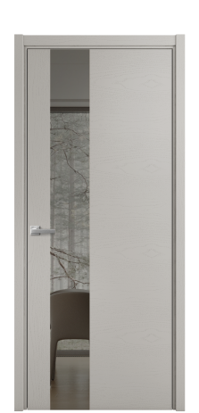 Дверь межкомнатная Vetro 14 Цвет Ясень Серый Шелк Покрытие Шпон крашеный  Наличник L 50 Цена 48525