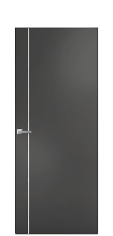 Дверь межкомнатная Ветро 17 Цвет Антрацит Покрытие Эмаль  Наличник Скрытый короб хром Цена 46418