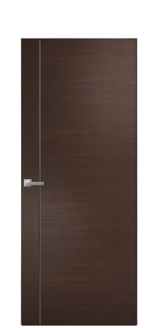 Дверь межкомнатная Ветро 17 Цвет Каштановый Орех Покрытие Шпон натуральный  Наличник Скрытый короб хром Цена 51850