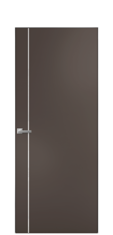 Дверь межкомнатная Vetro 17 Цвет Коричневый Покрытие Эмаль  Наличник Скрытый короб хром Цена 63578