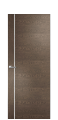 Дверь межкомнатная Vetro 17 Цвет Дуб Марракеш Покрытие Шпон натуральный  Наличник Скрытый короб хром Цена 66010