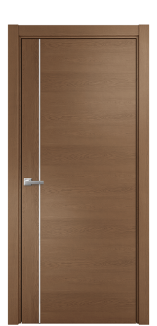 Дверь межкомнатная Vetro 17 Цвет Дуб Темный Покрытие Шпон натуральный  Наличник L 75 Цена 46850