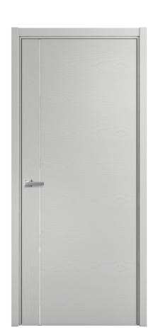 Дверь межкомнатная Vetro 17 Цвет Ясень Телегрей Покрытие Шпон крашеный  Наличник L 50 Цена 48025