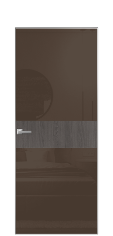 Дверь межкомнатная Vetro 18 Цвет Орех NY светлый Покрытие ПВХ WOOD NATURAL Наличник L 75 Цена 38335