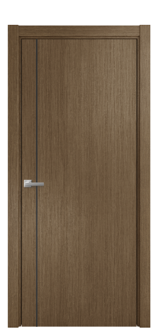 Дверь межкомнатная Слот 10-011 Цвет Дуб Шоколад Покрытие Шпон масло  Наличник L 75 Цена 49975