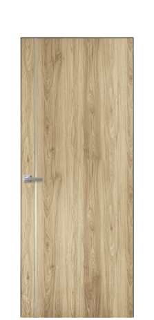 Дверь межкомнатная Slot 10-011 Цвет Орех NY светлый Покрытие ПВХ WOOD NATURAL Наличник Скрытый короб хром Цена 39660