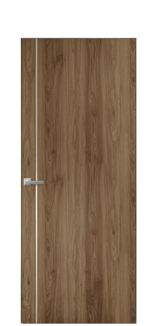 Дверь межкомнатная Slot 10-011 Цвет Орех NY классический Покрытие ПВХ WOOD NATURAL Наличник Скрытый короб хром Цена 39660