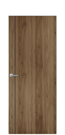 Дверь межкомнатная Slot 10-011 Цвет Орех NY классический Покрытие ПВХ WOOD NATURAL Наличник Скрытый короб хром Цена 39660