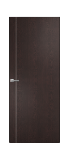 Дверь межкомнатная Слот 10-011 Цвет Мореный Дуб Покрытие Шпон натуральный  Наличник Скрытый короб хром Цена 45150