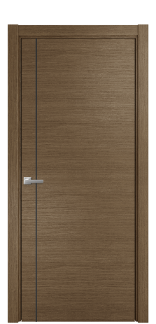 Дверь межкомнатная Slot 10-011 Цвет Дуб Шоколад Покрытие Шпон масло  Наличник L 75 Цена 49975