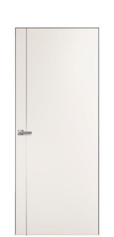 Дверь межкомнатная Слот 10-011 Цвет Молочный Покрытие Эмаль  Наличник Скрытый короб хром Цена 41250