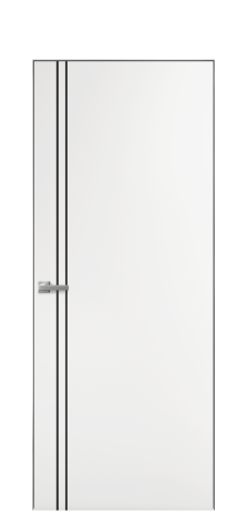 Дверь межкомнатная Slot 10-012 Цвет Белый Покрытие Эмаль  Наличник Скрытый короб хром Цена 47820