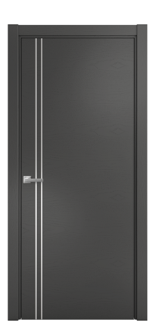 Дверь межкомнатная Slot 10-012 Цвет Ясень Антрацит Покрытие Шпон крашеный  Наличник L 75 Цена 41000