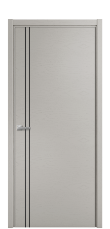 Дверь межкомнатная Slot 10-012 Цвет Ясень Серый Шелк Покрытие Шпон крашеный  Наличник L 50 Цена 44875