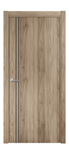 Дверь межкомнатная Slot 10-012 Цвет Орех NY смоук Покрытие ПВХ WOOD NATURAL Наличник L 75 Цена 31200