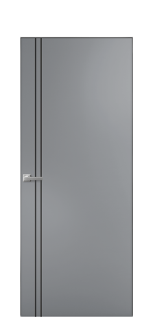 Дверь межкомнатная Slot 10-012 Цвет Гриджио Покрытие Эмаль  Наличник Скрытый короб хром Цена 56543