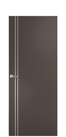 Дверь межкомнатная Slot 10-012 Цвет Коричневый Покрытие Эмаль  Наличник Скрытый короб хром Цена 56543