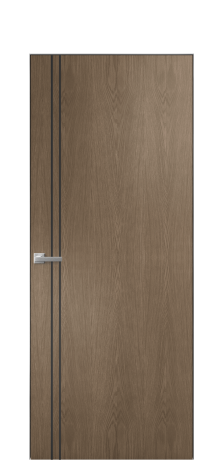 Дверь межкомнатная Slot 10-012 Цвет Дуб Мускат Покрытие Шпон натуральный  Наличник Скрытый короб хром Цена 62310