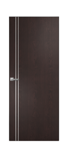 Дверь межкомнатная Slot 10-012 Цвет Мореный Дуб Покрытие Шпон натуральный  Наличник Скрытый короб хром Цена 62310