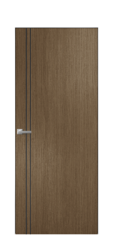 Дверь межкомнатная Slot 10-012 Цвет Дуб Шоколад Покрытие Шпон масло  Наличник Скрытый короб хром Цена 64160