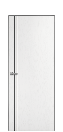 Дверь межкомнатная Slot 10-012 Цвет Ясень Белый Покрытие Шпон крашеный  Наличник Скрытый короб хром Цена 43550