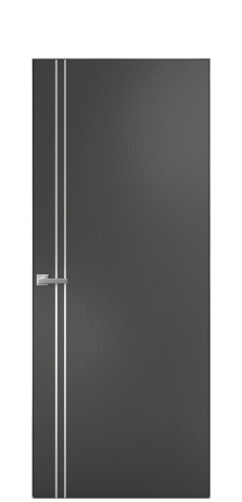 Дверь межкомнатная Slot 10-012 Цвет Ясень Антрацит Покрытие Шпон крашеный  Наличник Скрытый короб хром Цена 60710