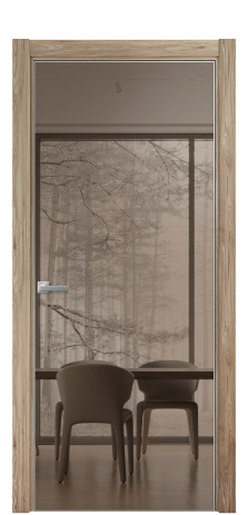 Дверь межкомнатная Porte 39-01 Цвет Орех NY смоук Покрытие ПВХ WOOD NATURAL Наличник L 75 Цена 44255