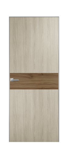 Дверь межкомнатная Duet 11 Цвет Maderaira oak sand Покрытие ПВХ WOOD NATURAL Наличник Скрытый короб хром Цена 39128