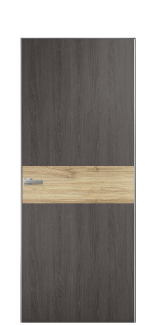 Дверь межкомнатная Duet 11 Цвет Maderaira oak agate Покрытие ПВХ WOOD NATURAL Наличник Скрытый короб хром Цена 39128