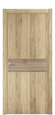 Дверь межкомнатная Duet 11 Цвет Орех NY светлый Покрытие ПВХ WOOD NATURAL Наличник L 75 Цена 22988