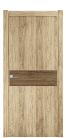 Дверь межкомнатная Duet 11 Цвет Орех NY светлый Покрытие ПВХ WOOD NATURAL Наличник L 75 Цена 22988