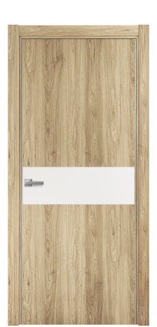 Дверь межкомнатная Duet 11 Цвет Орех NY светлый Покрытие ПВХ WOOD NATURAL Наличник L 75 Цена 22988