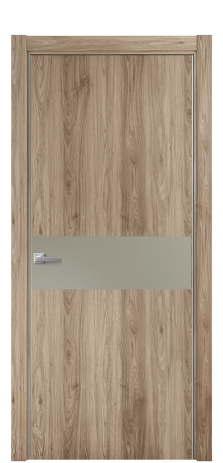 Дверь межкомнатная Duet 11 Цвет Орех NY смоук Покрытие ПВХ WOOD NATURAL Наличник L 75 Цена 22988