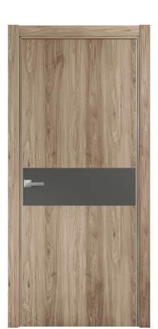 Дверь межкомнатная Duet 11 Цвет Орех NY смоук Покрытие ПВХ WOOD NATURAL Наличник L 75 Цена 22988
