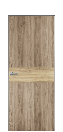 Дверь межкомнатная Duet 11 Цвет Орех NY смоук Покрытие ПВХ WOOD NATURAL Наличник Скрытый короб хром Цена 39128