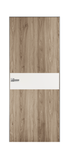 Дверь межкомнатная Duet 11 Цвет Орех NY смоук Покрытие ПВХ WOOD NATURAL Наличник Скрытый короб хром Цена 39128