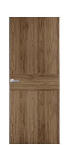 Дверь межкомнатная Duet 11 Цвет Орех NY классический Покрытие ПВХ WOOD NATURAL Наличник Скрытый короб хром Цена 39128