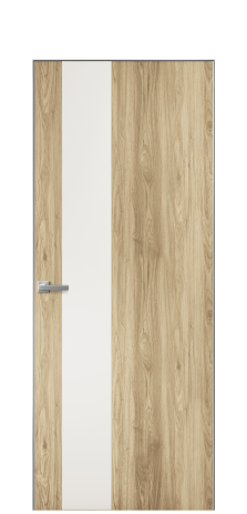 Дверь межкомнатная Duet 14 Цвет Орех NY светлый Покрытие ПВХ WOOD NATURAL Наличник Скрытый короб хром Цена 39128