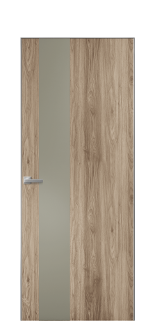 Дверь межкомнатная Duet 14 Цвет Орех NY смоук Покрытие ПВХ WOOD NATURAL Наличник Скрытый короб хром Цена 39128