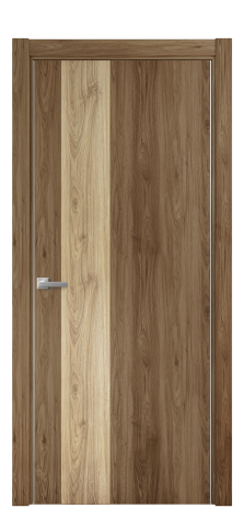 Дверь межкомнатная Duet 14 Цвет Орех NY классический Покрытие ПВХ WOOD NATURAL Наличник L 75 Цена 32375
