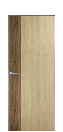 Дверь межкомнатная Duet 19 Цвет Maderaira oak amber Покрытие ПВХ WOOD NATURAL Наличник Скрытый короб хром Цена 39128